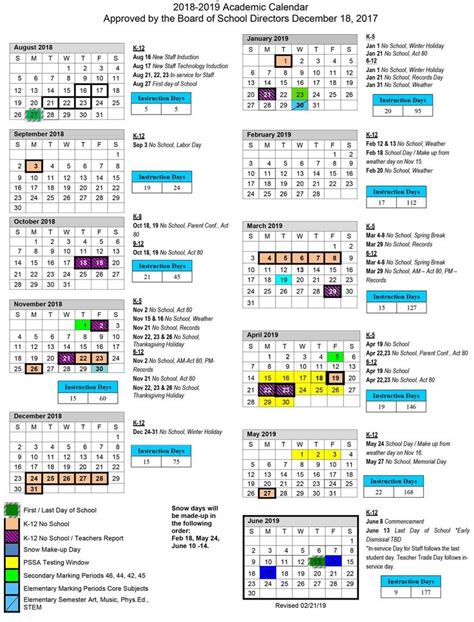 Pennwest Academic Calendar
